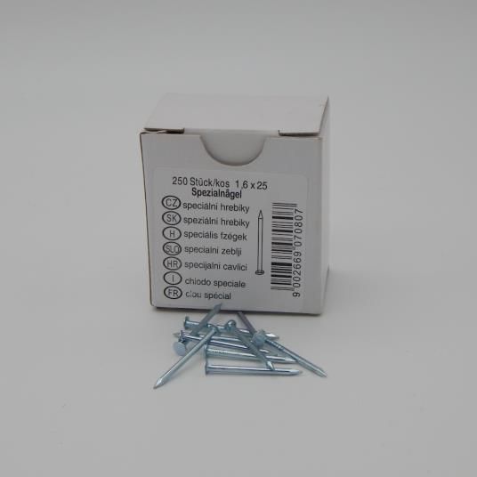Spezialnägel 1,6x25mm  250Stk.
